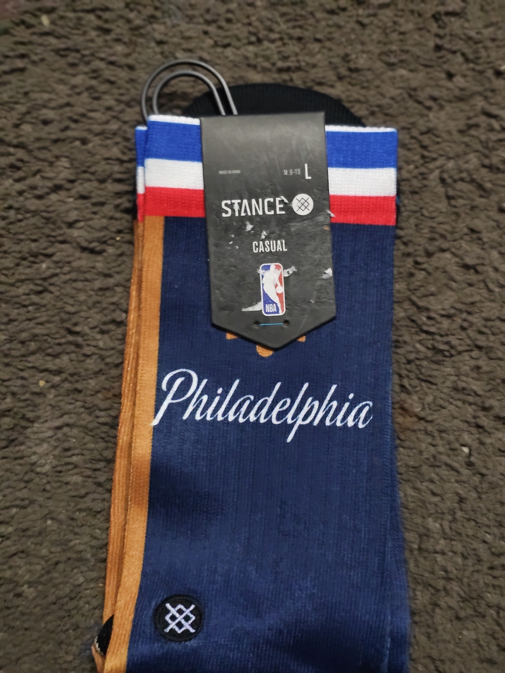 Stance Philadelphia Navy Blue Socks with Red, White & Blue Trim